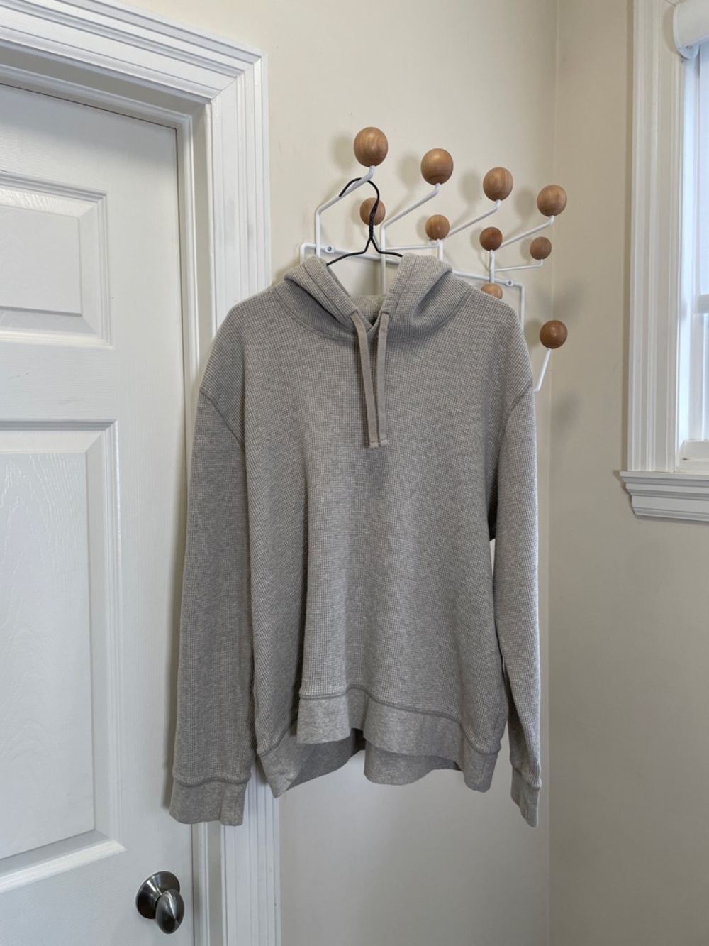 Everlane - Waffle Weave Hoodie - Neutral Cream - XL